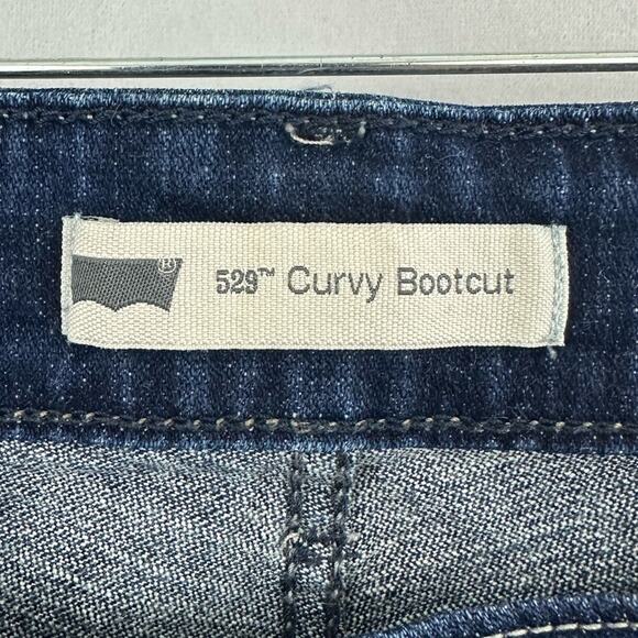 Levi's 529 Curvy Bootcut Medium Wash Mid Rise Denim Jeans Women's Size 31 - Picture 3 of 8